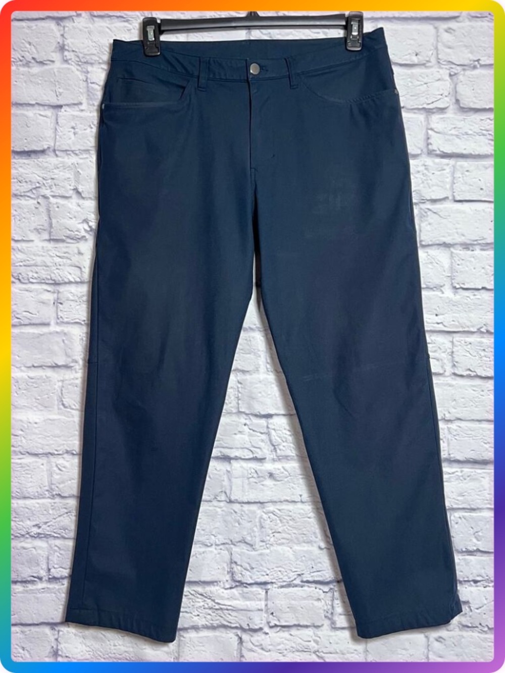 Lululemon ABC Pant Classic Fit MENS 33x28 Navy Warpstreme Stretch Chino